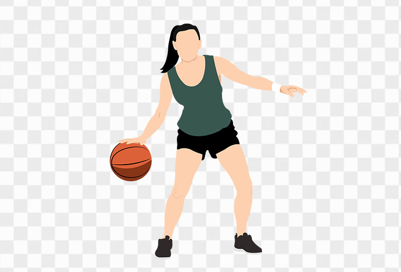 Download Girl Playing Basketball Vector Clipart Free Image