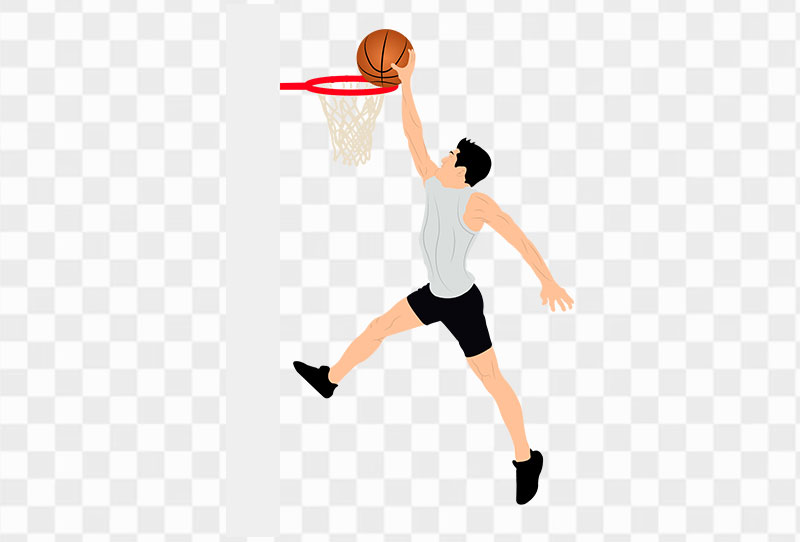 Basketball Player Make Slam Dunk Vector Clipart Png Transparent Image For Free Download