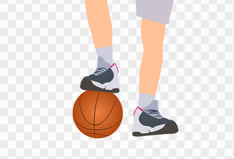 Free Playing Basketball Leg Vector Illustration Image For Free Download