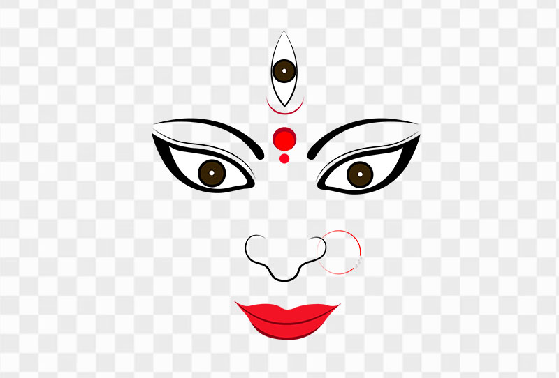 Goddess Durga Face Vector Png Transparent Image For Free Download