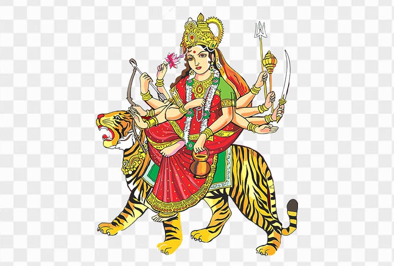 Maa Chandraghanta Vector Png Image Transparent Free Download