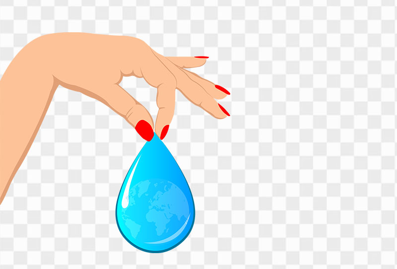 Download Woman Hand Holding Water Drop Vector Clipart Png Free Image