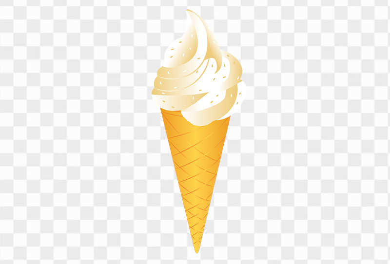 Download Vanilla Cone Ice Cream Vector Illustration Png Transparent Free Image