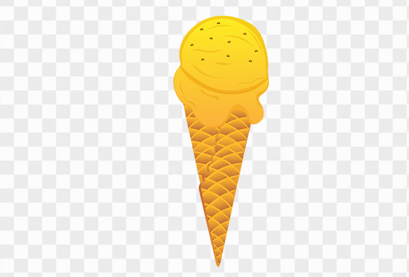 Butterscotch Cone Ice Cream Vector Png Transparent Image Free Download