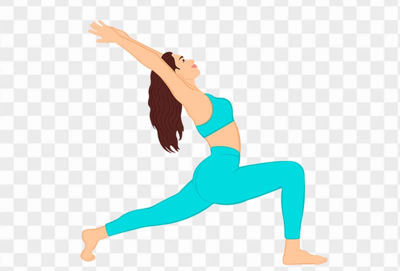 Women Doing Virabhadrasana Vector Clipart Png Transparent Image Free Download