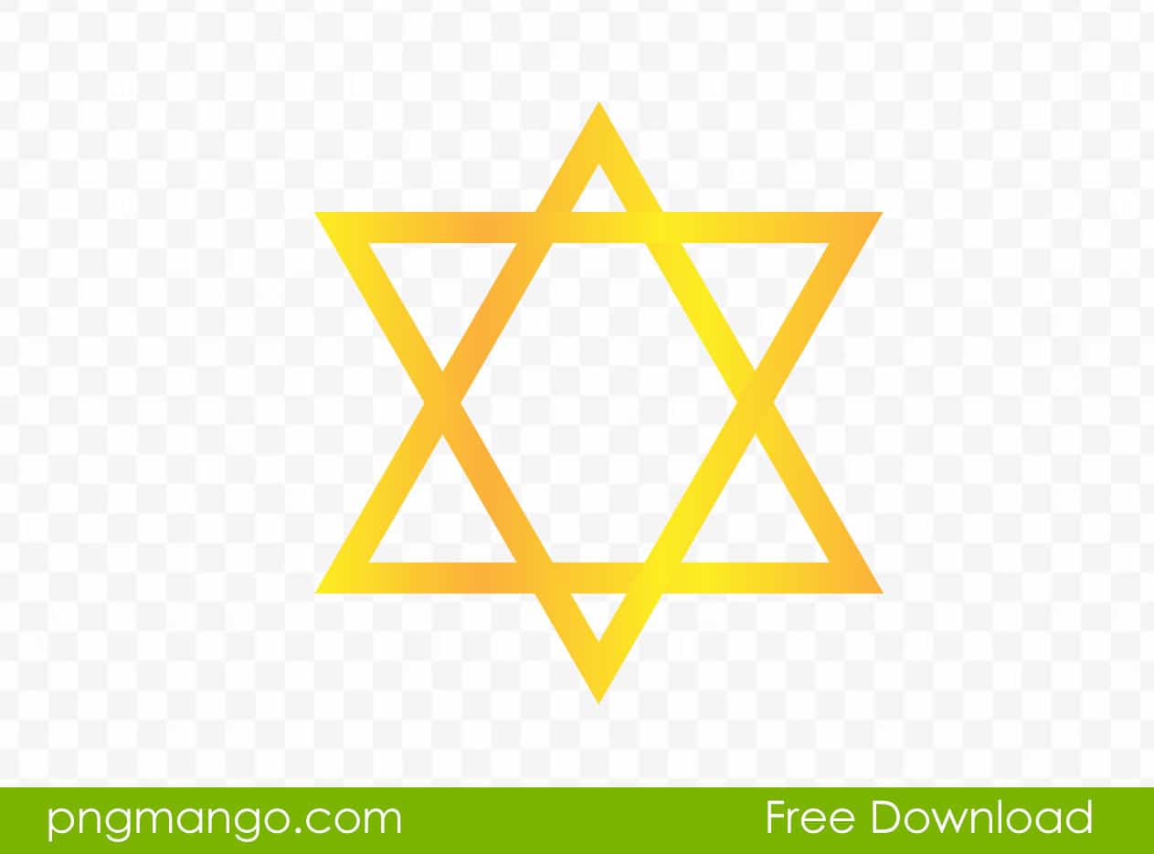 Yellow David Symbol Star Vector Illustration Png Image For Free Download