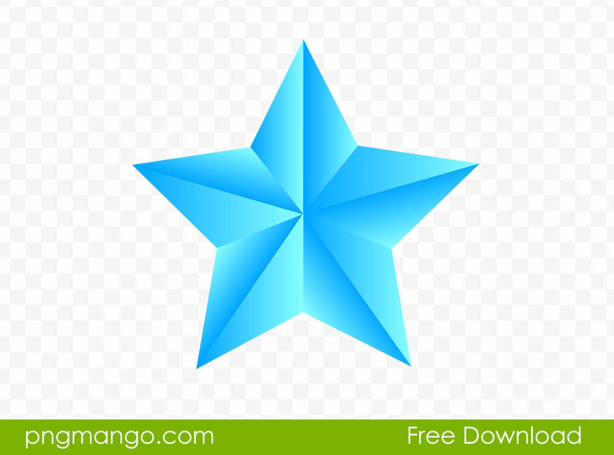 Shiny Blue Five Pointed Star Vector Illustration Png Image Free Download